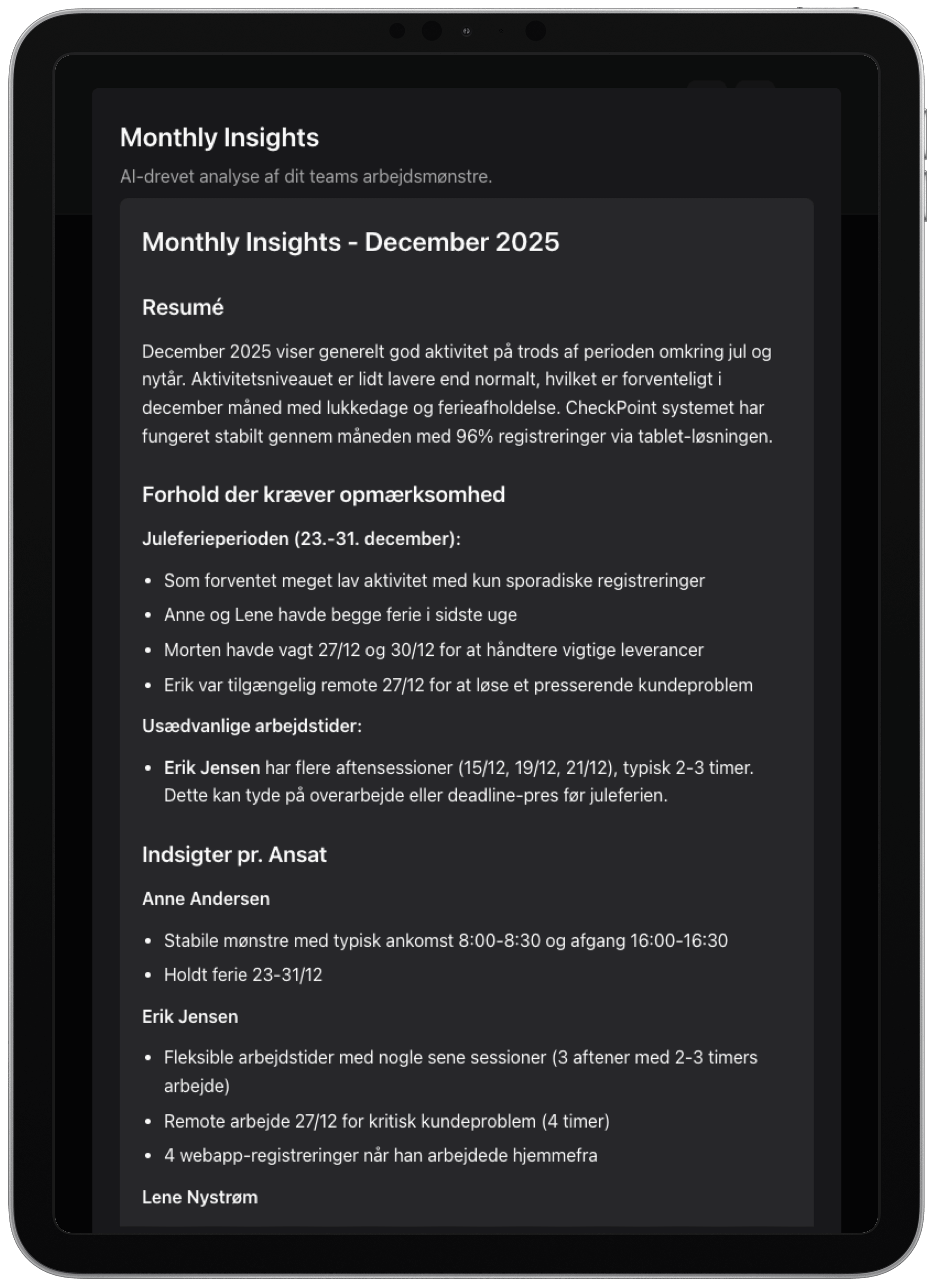 Monthly Insights screenshot
