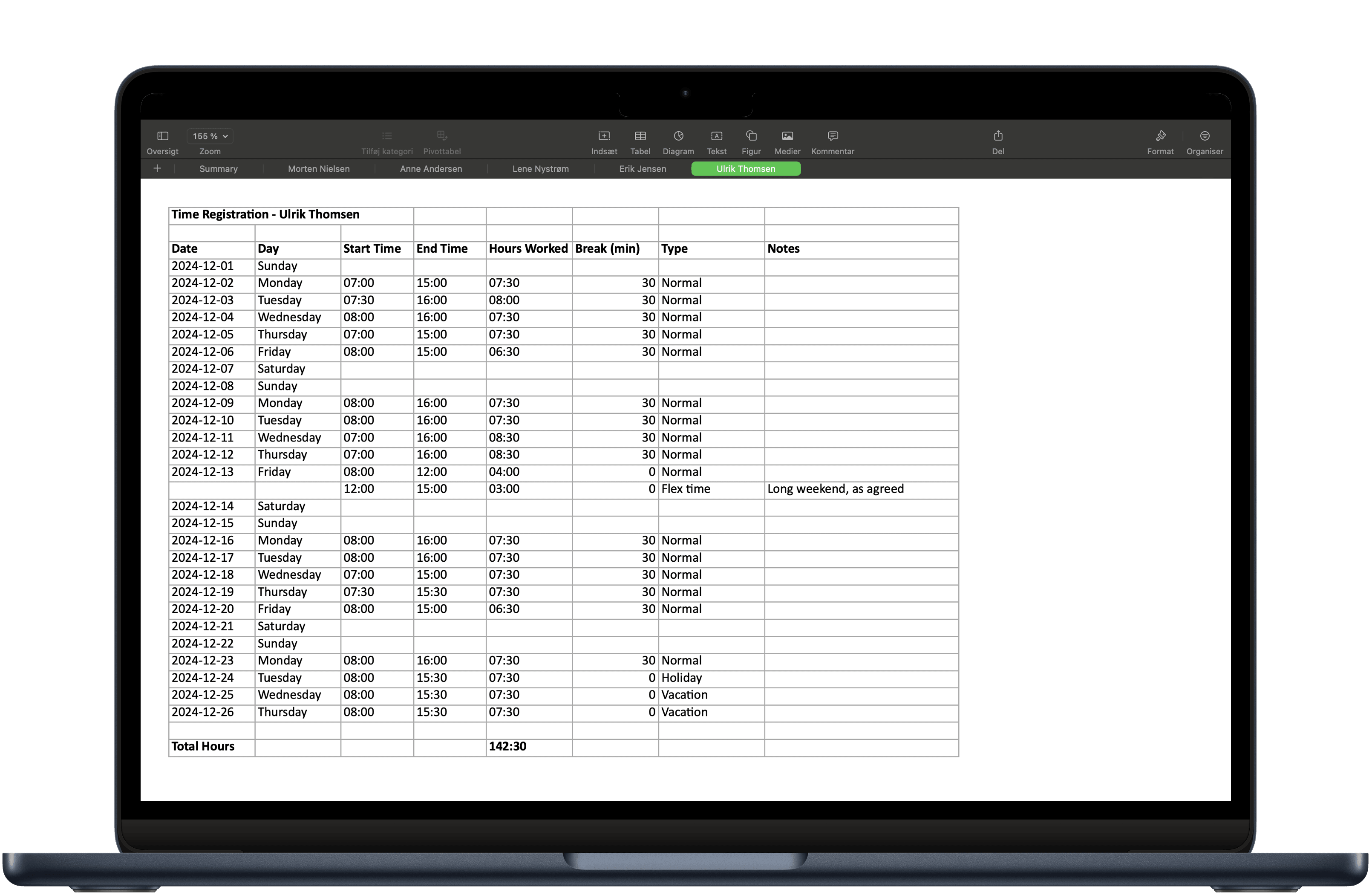 Payroll screenshot